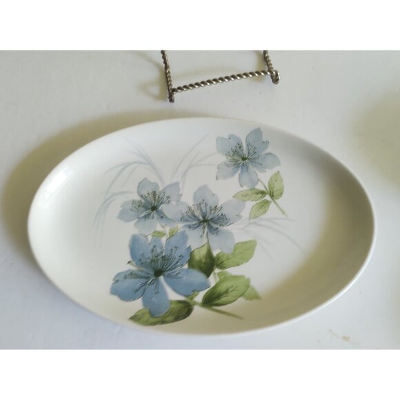 Vintage Oval Serving Platter Sapphire by Crown Lynn New Zealand 9 1/4" x 6 1/4" - Picture 5 of 8